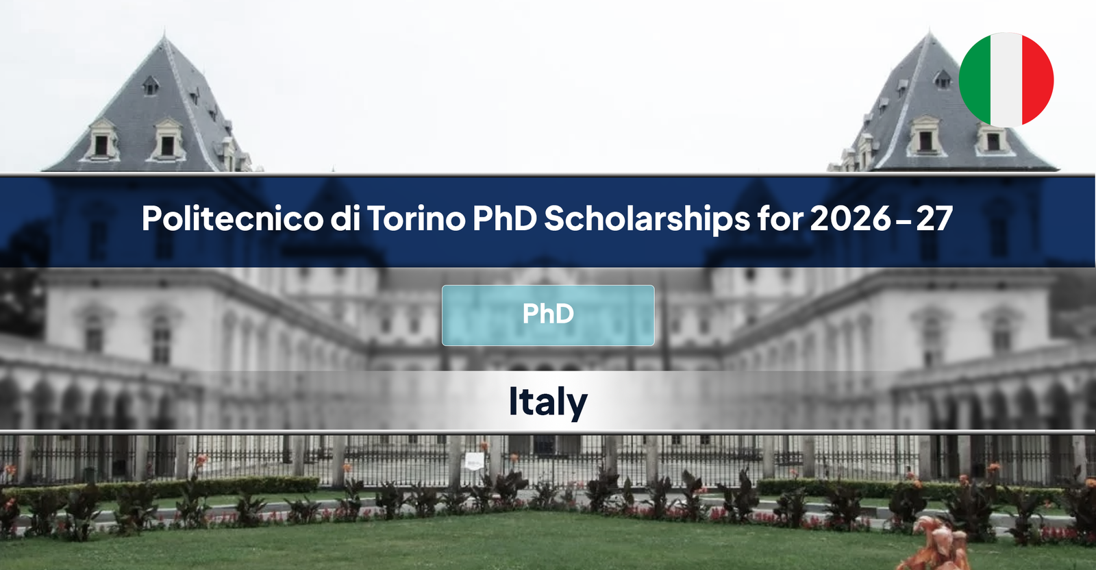 Politecnico di Torino PhD Scholarships