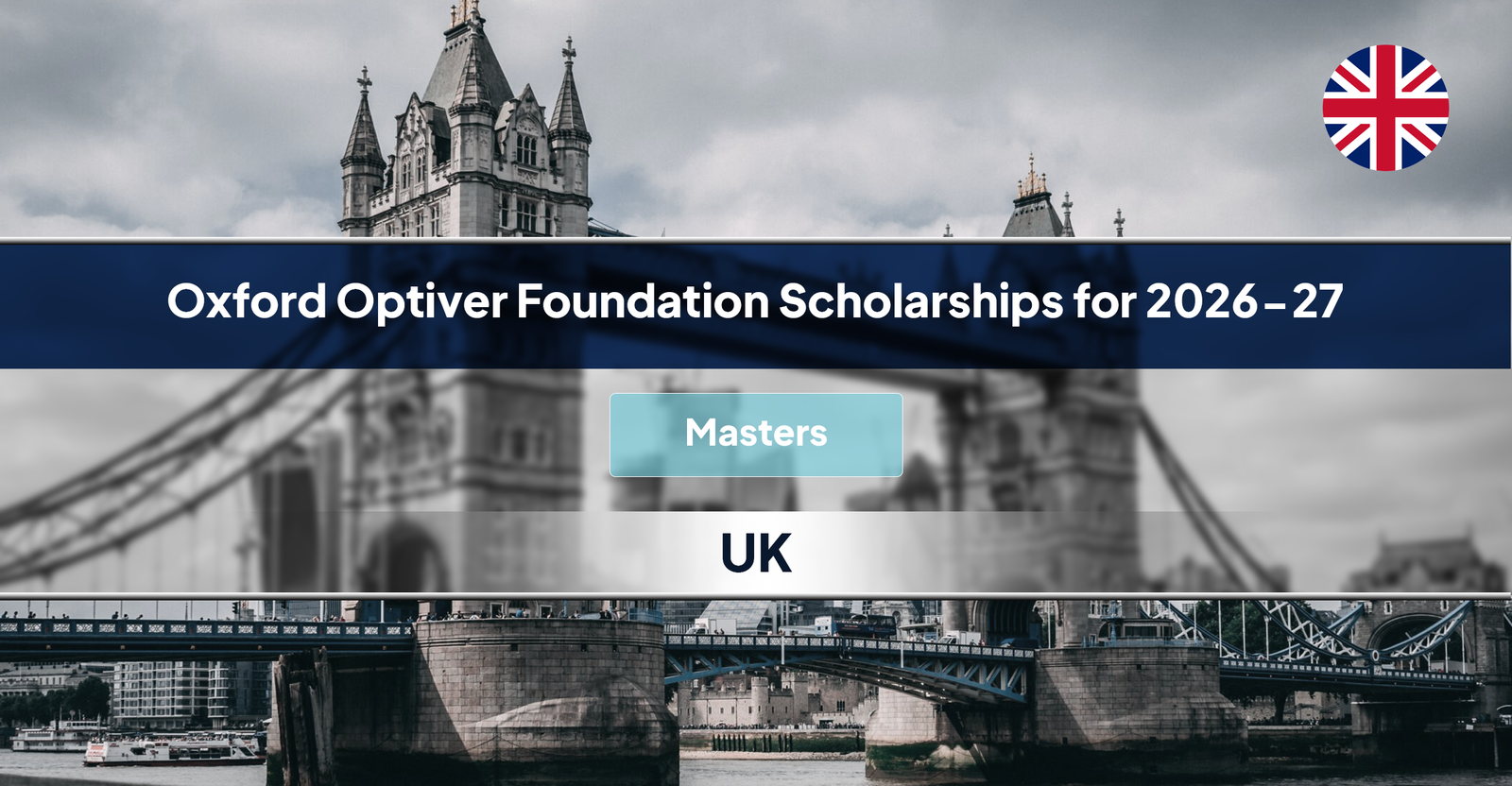Oxford Optiver Foundation Scholarships