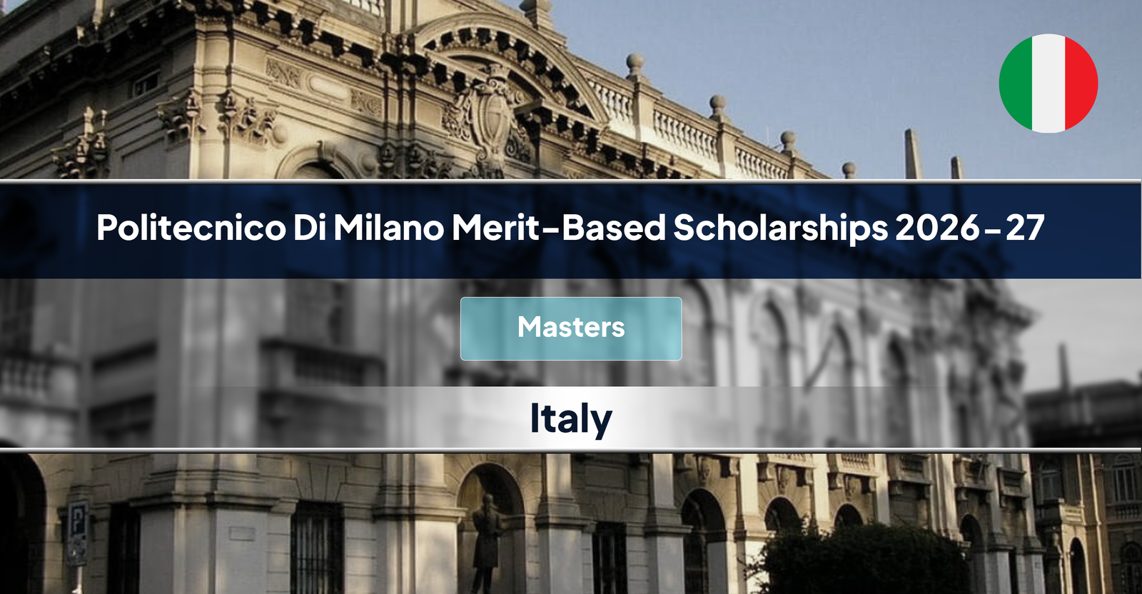 Politecnico Di Milano Scholarships